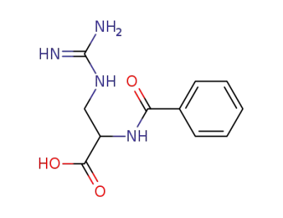 2-benzoylamino-3-guanidino-propionic acid